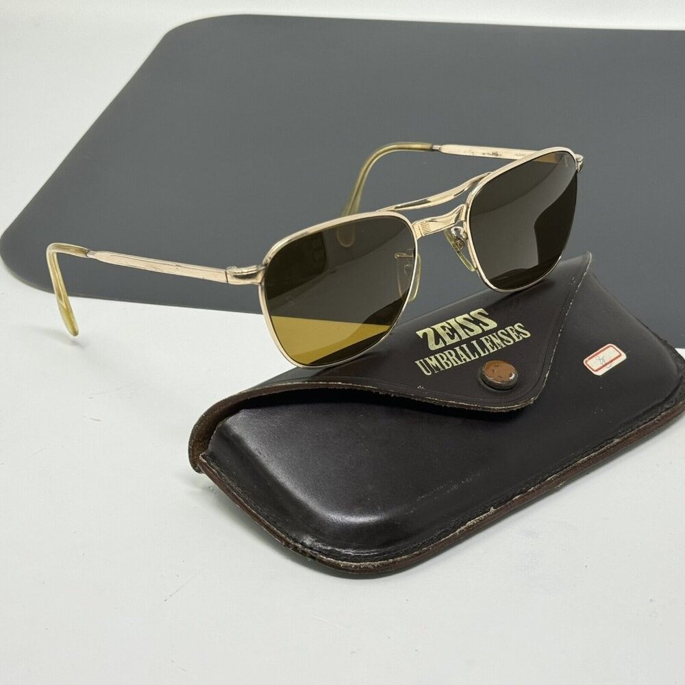 Alran Optik Vintage Aviator Sunglasses Pilot Gold 1/20 10Kt GF